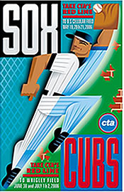 2006 CTA Red Line Crosstown Classic poster by Steve Musgrave